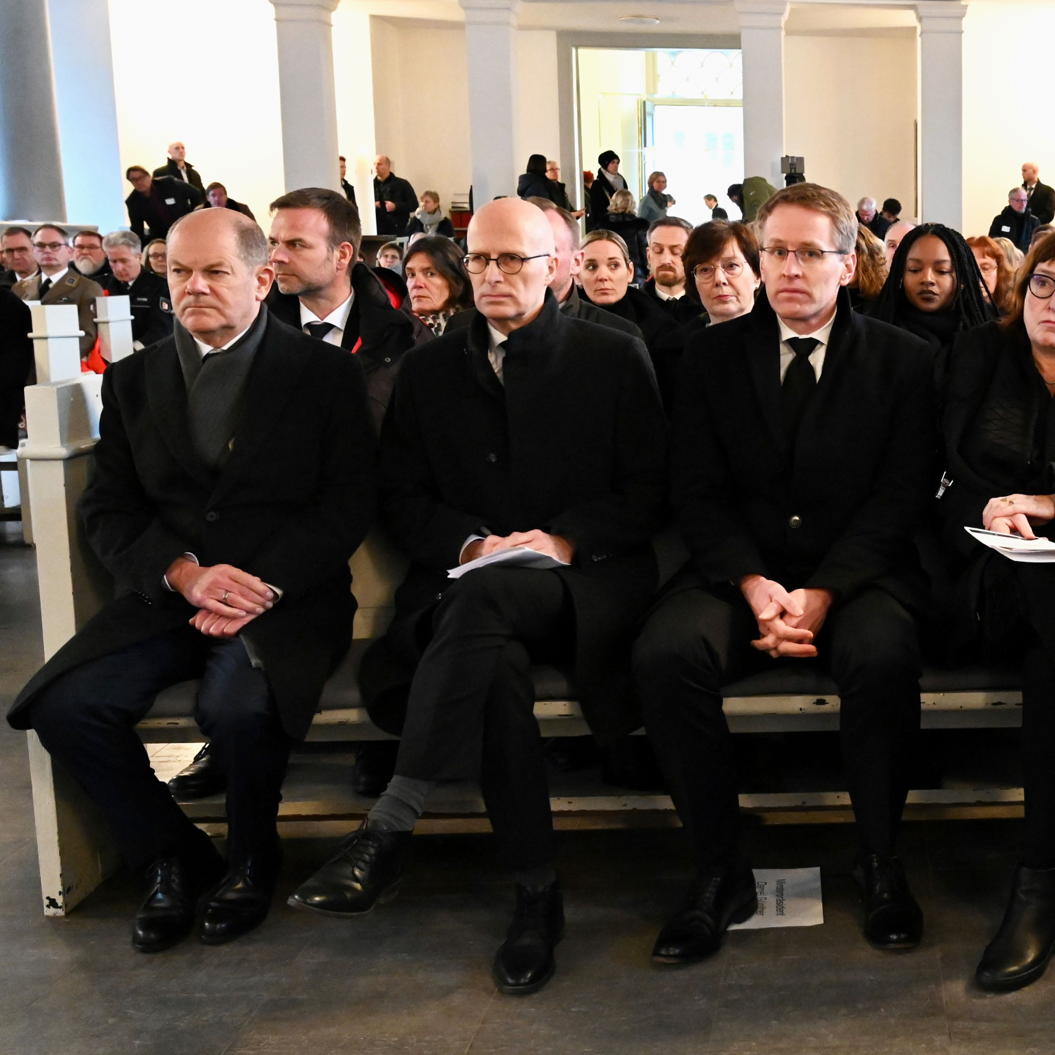 Bundeskanzler Olaf Scholz, OB Peter Tschentscher, Ministerpräsident Daniel Günther 
