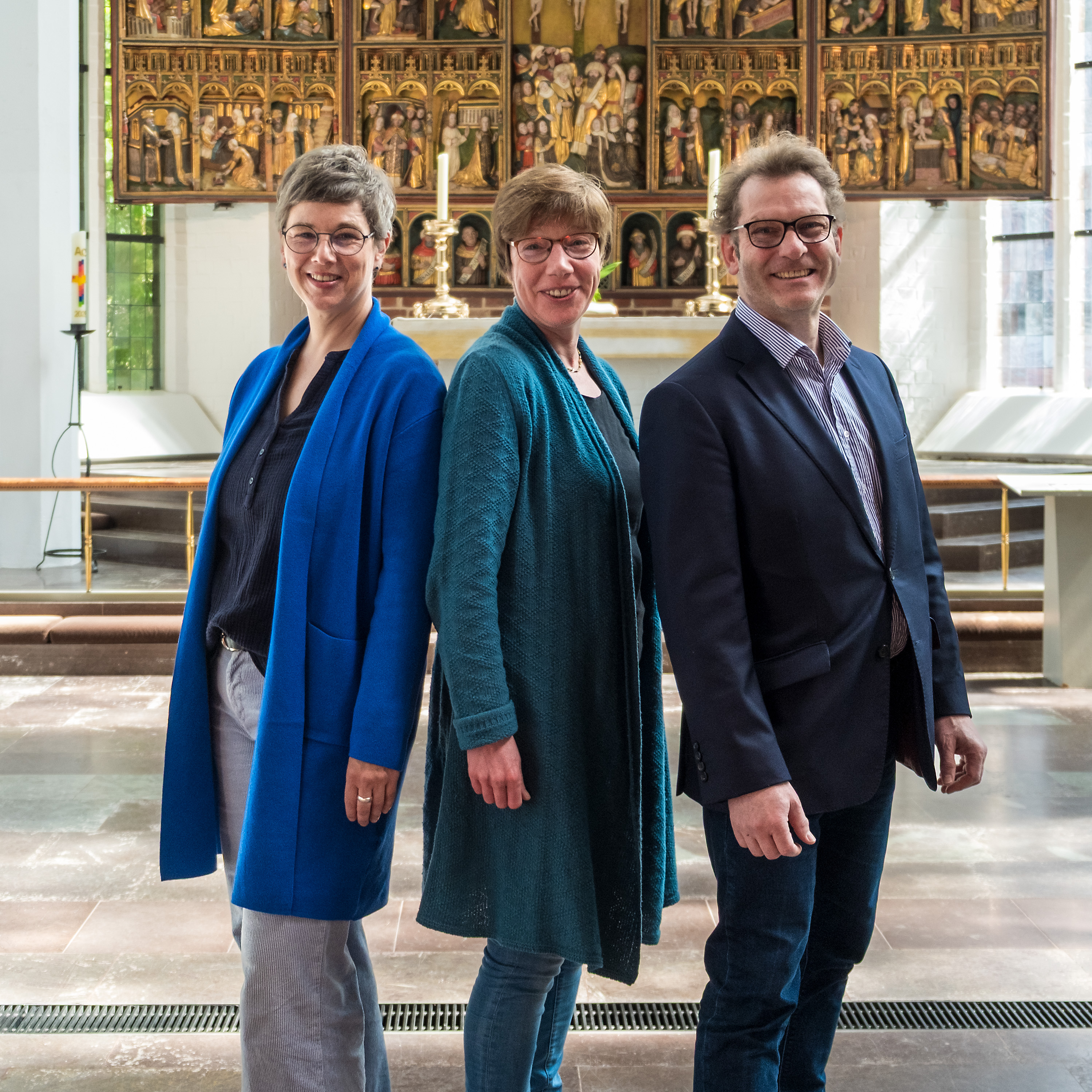 Nicole Hansen, Pastorin Maren Schmidt, Volkmar Zehner