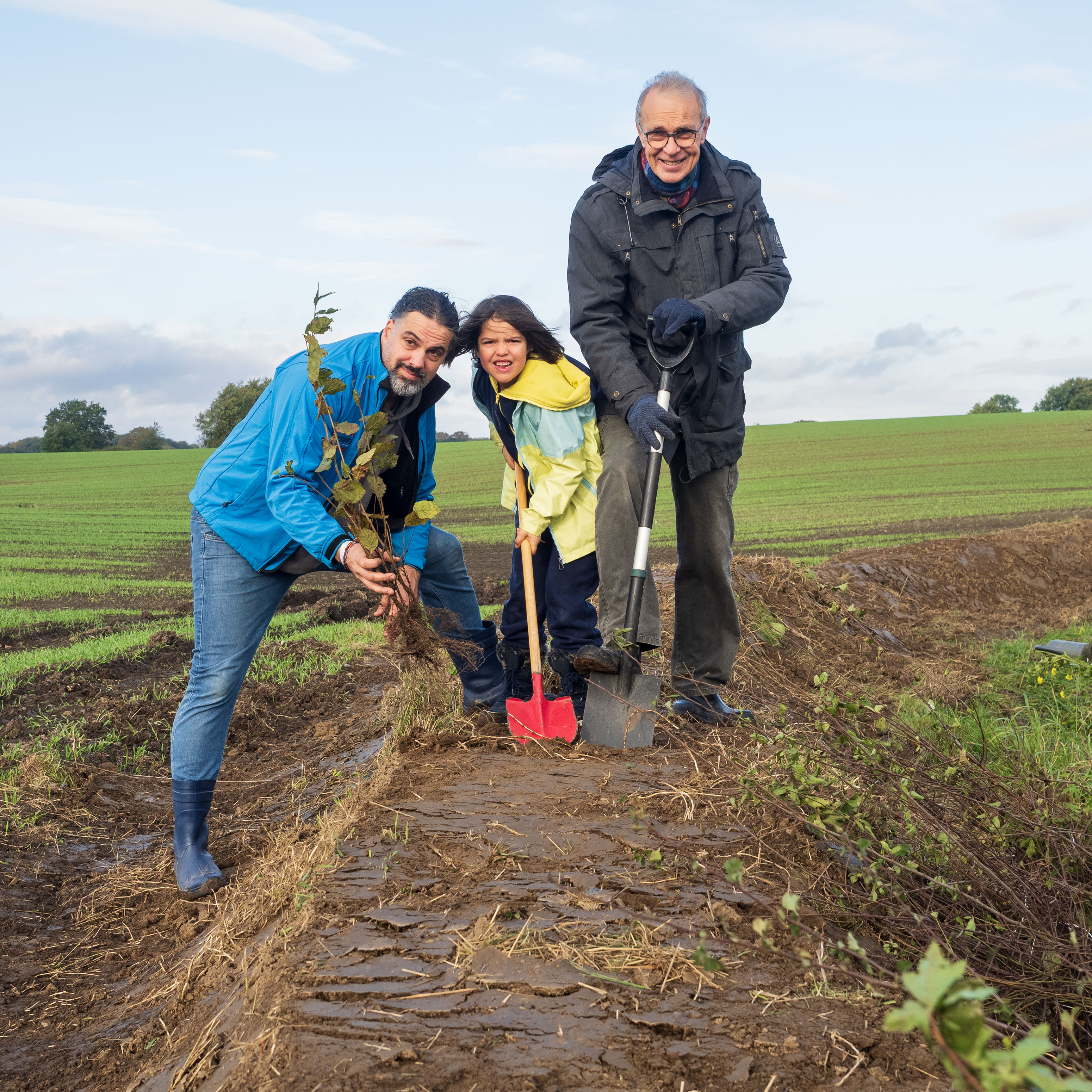 P. Felix Meyer-Zurwelle, Sohn Pepe und Propst i. R. Stefan Block (v. l.) 